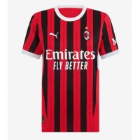 Camiseta AC Milan Primera Equipación Replica 2024-25 para mujer mangas cortas